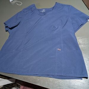 Cherokee Infinity 4XL Scrub Top Stretch Ribbed Shoulders And Back EUC
